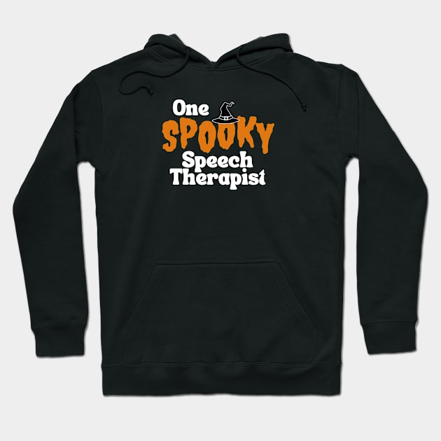 Speech Therapy Halloween Design with White Letters Hoodie by MadebyOTBB